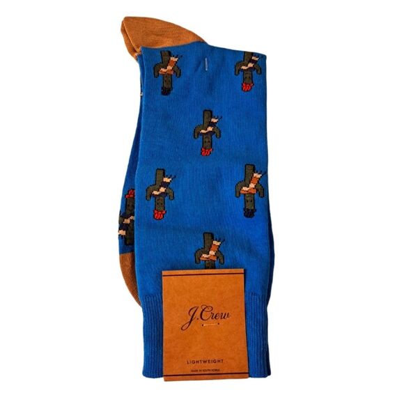 J.Crew Whimsy Graphic Design Wester Cactus Floral Socks NWT - Picture 1 of 9